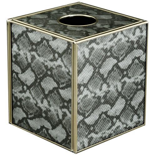 Silver Python Tissue Box