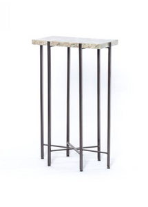 Iron and Marble End Table