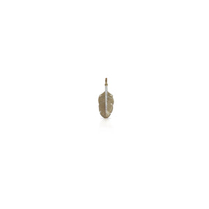 Small 14K Feather Charm