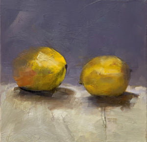 Sharon Hockfield- Two Lemons -(12 x 12)