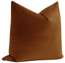 Load image into Gallery viewer, Cognac Velvet Pillow