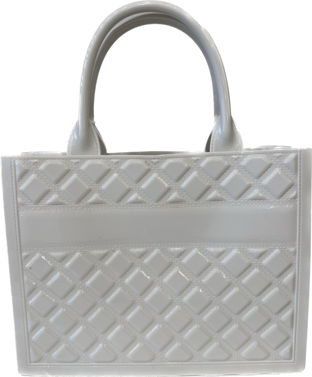 White Purse with Imprint Pattern