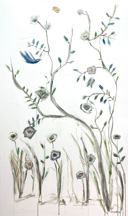 Sarah Roberston - White Garden (60 x 36)