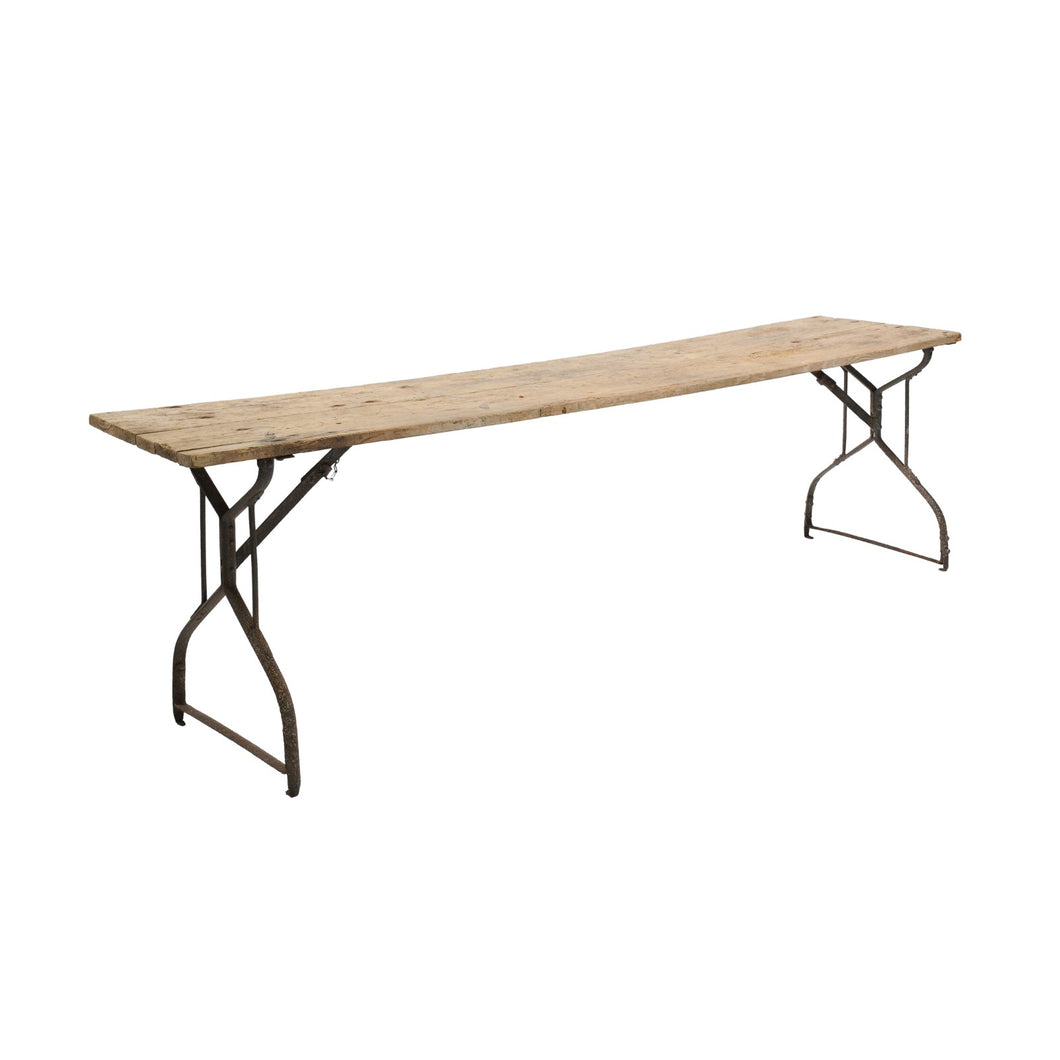 Rustic Console Table with Iron Legs