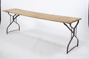 Rustic Console Table with Iron Legs