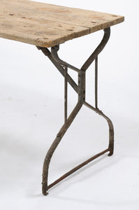 Rustic Console Table with Iron Legs