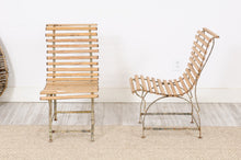 Load image into Gallery viewer, Pair of Wood and Iron Garden Chair