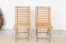 Load image into Gallery viewer, Pair of Wood and Iron Garden Chair