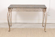 Load image into Gallery viewer, Late 19th Century Iron and Wood Garden table