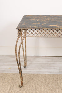 Late 19th Century Iron and Wood Garden table