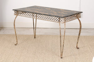 Late 19th Century Iron and Wood Garden table