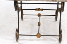 Load image into Gallery viewer, Iron and Brass Butcher Table with Slate Top