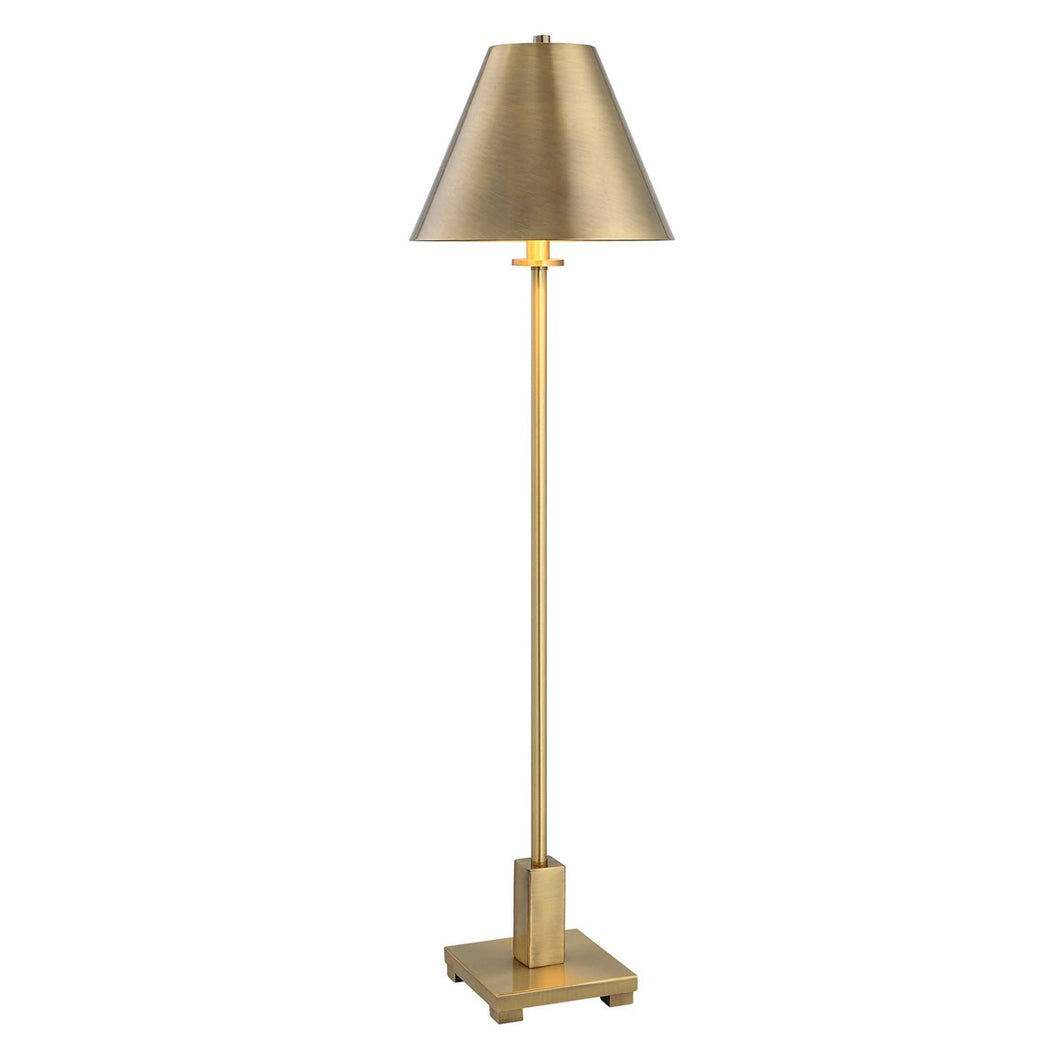 Brass Lamp & Triangular Brass Shade