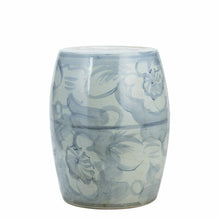 Load image into Gallery viewer, Blue &amp; White Porcelain Garden Stool