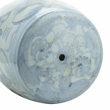 Load image into Gallery viewer, Blue &amp; White Porcelain Garden Stool