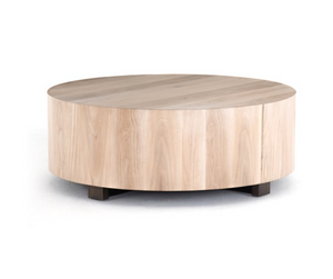 Round Ashed Walnut Coffee Table