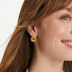 Gold Avalon Doorknocker Earrings