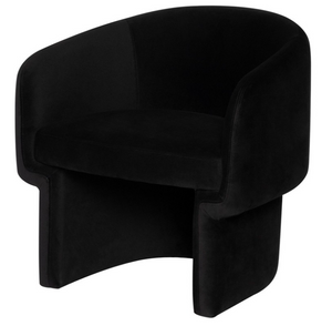 Black Velour Occasional Chair