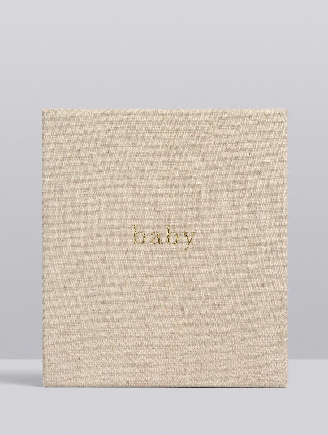 Baby Book with Linen Keepsake Box