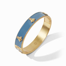 Load image into Gallery viewer, Denim Blue Bee Hinge Bangle