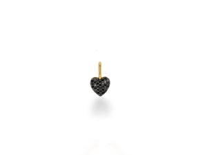 Mini Black Pave Heart Charm