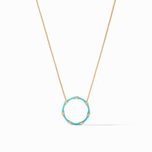 Load image into Gallery viewer, Blue Enamel Bamboo Necklace