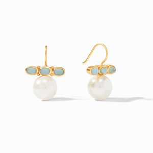 Blue Mykonos Pearl Earrings