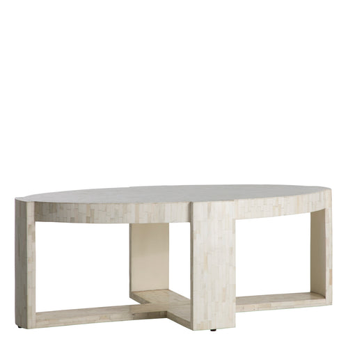 Bone Pattern Oval Coffee Table