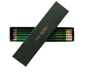 Green "The Boss" Pencils