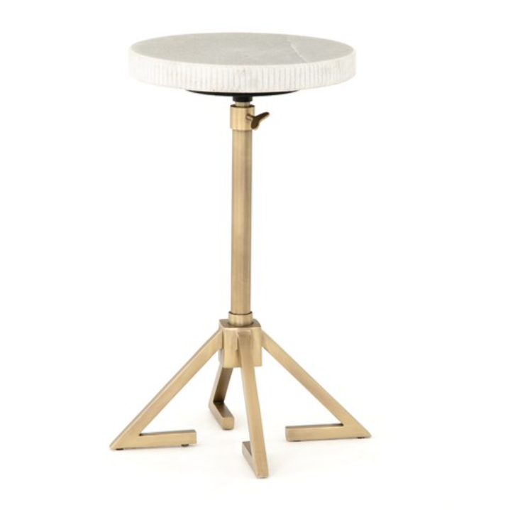 Marble Top Adjustable Accent Table