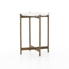 Load image into Gallery viewer, Brass and Marble Side Table