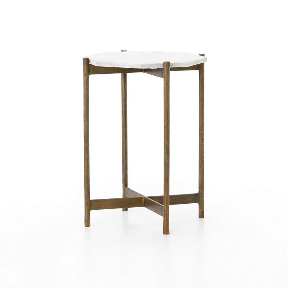 Brass and Marble Side Table
