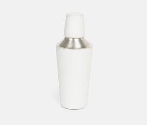 Bright White Leather Cocktail Shaker