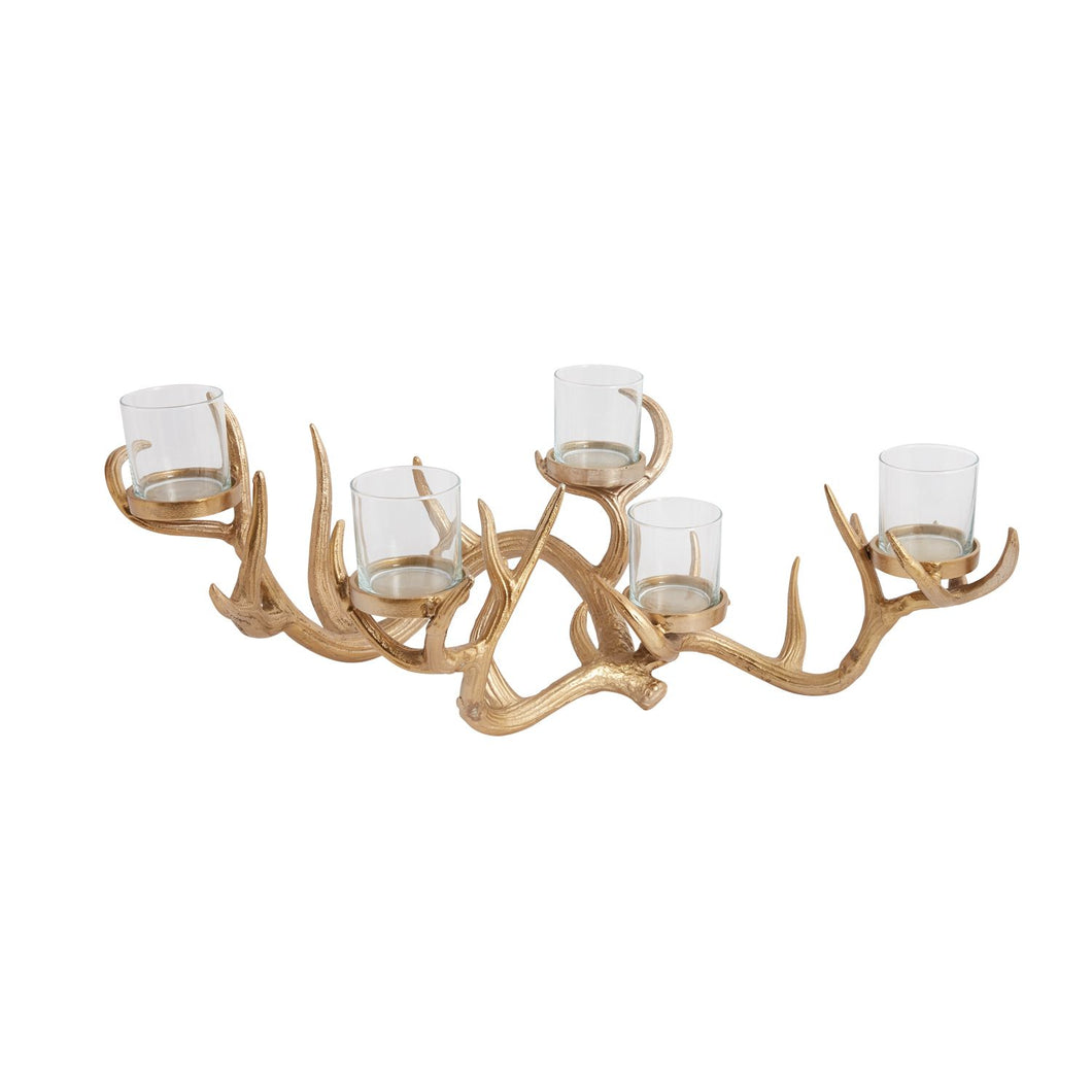 Gold Branch Candleholder with 5 Votives