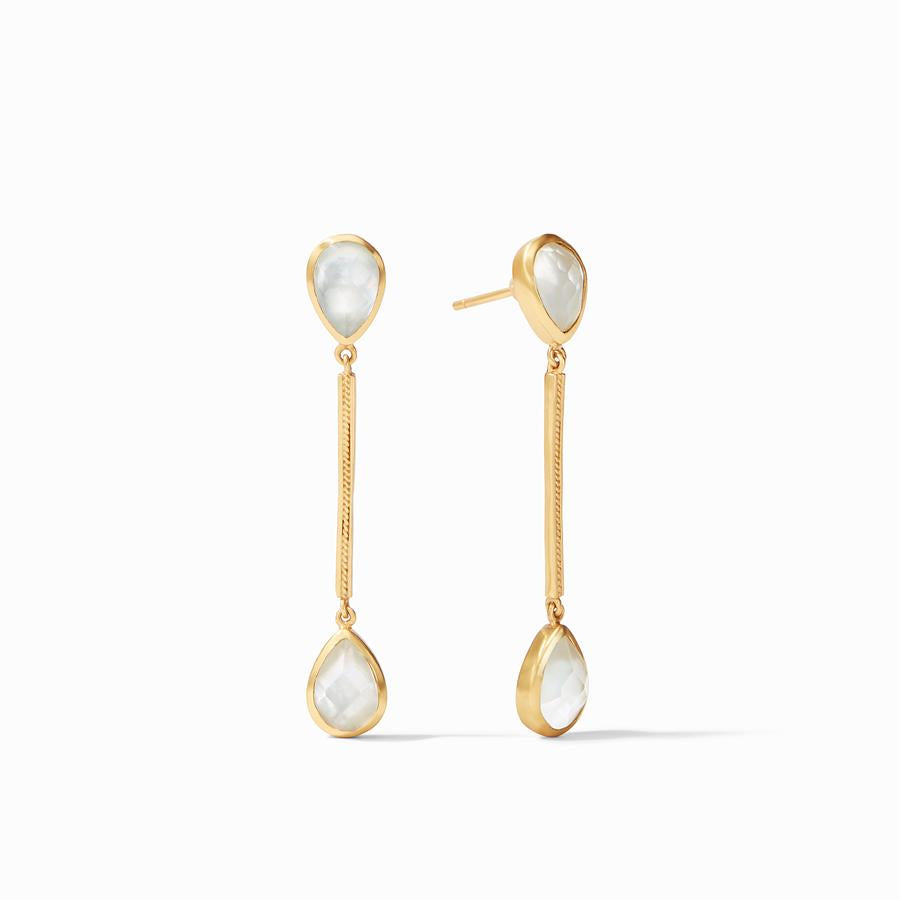 Cassis Duster Earrings in Clear Crystal
