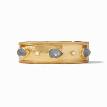 Load image into Gallery viewer, Cassis Statement Hinge Bangle in Charcoal Blue