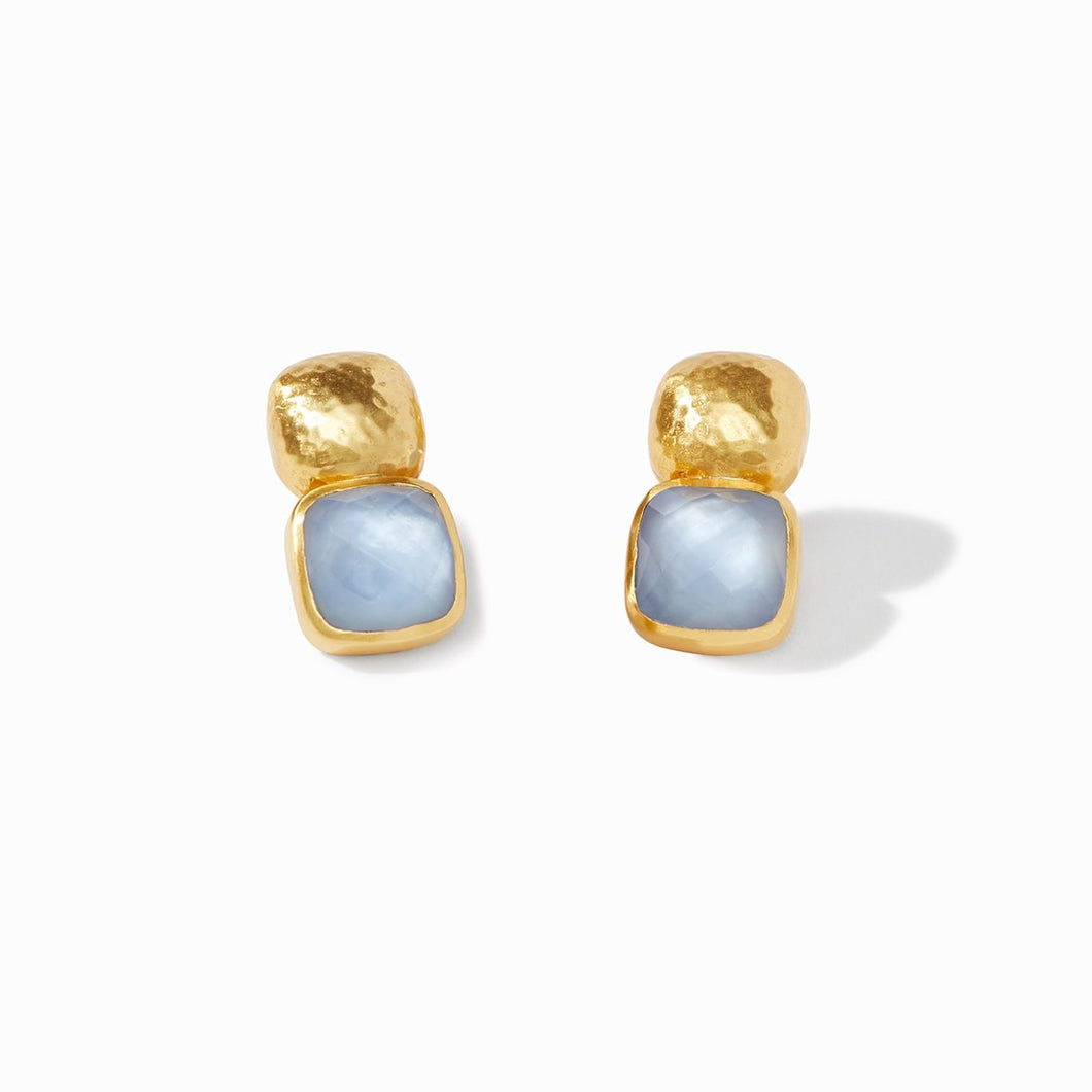 Catalina Earrings in Chalcedony Blue