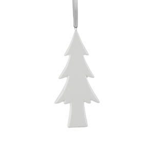 White Ceramic Tree Ornament