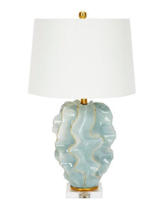 Blue Wave Ceramic Lamp