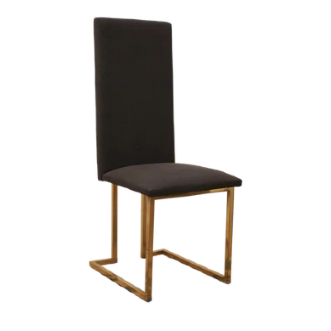 Brass-backed dining chair from Italy
