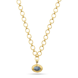 Labradorite & Gold Pendant Necklace