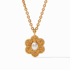 Julie Vos Colette Demi Pendant Necklace in Pearl