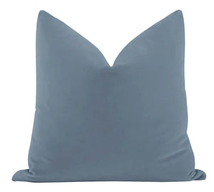 Country Blue Velvet Pillow