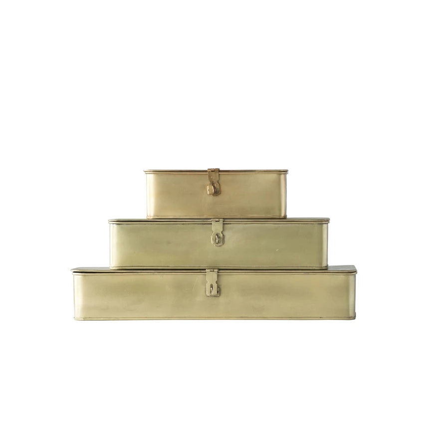 Small  Brass Metal Box