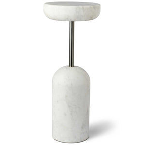 Double Marble with Nickel Drink Table