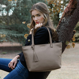 Loxwood Zippered Eden Bag in Taupe