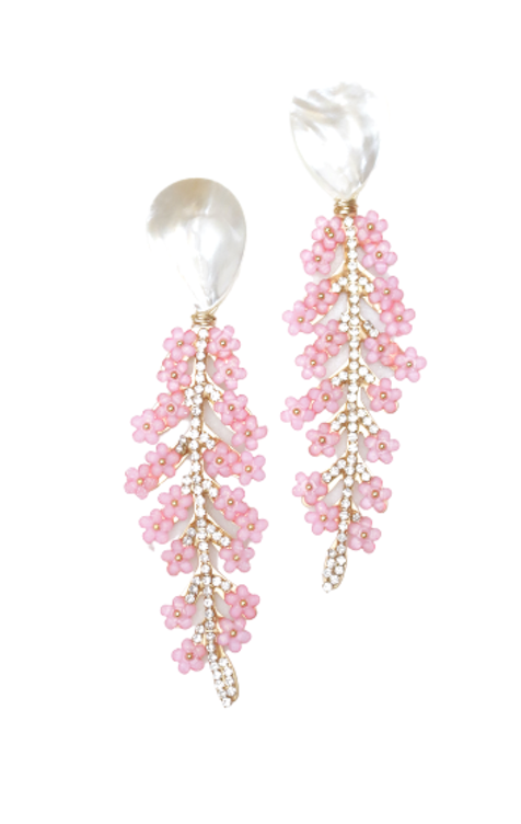 Elisa Earrings in Pink