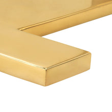 Load image into Gallery viewer, Gold Side Table with Square Glass Top