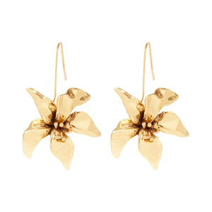 Gold Claire Flower Earrings