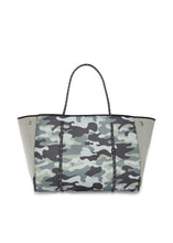 Load image into Gallery viewer, Neoprene Tote in Camo/Red/White